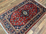 Indian Rug Hand Knotted Oriental Rug Fine Kashan 3'2x5'0