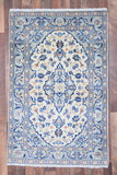 Indian Rug Hand Knotted Oriental Rug Fine Kashan 3'2x5'0
