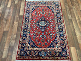 Indian Rug Hand Knotted Oriental Rug Fine Kashan 3'2x5'0