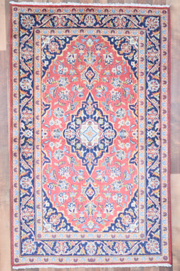 Indian Rug Hand Knotted Oriental Rug Fine Kashan 3'3x5'4