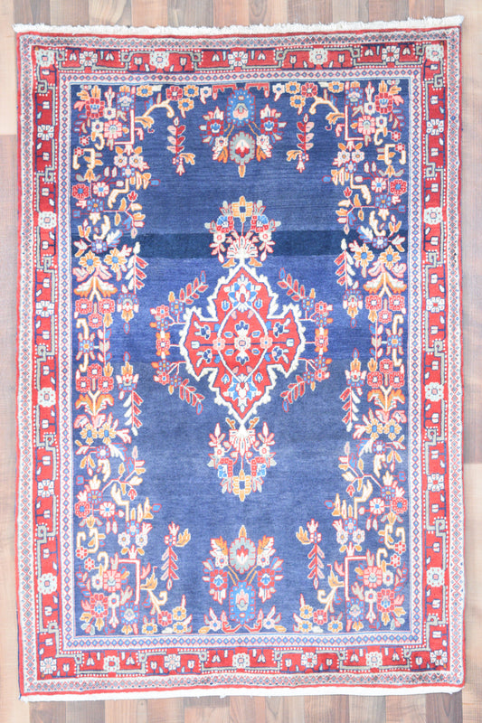 Indian Rug Hand Knotted Oriental Rug Fine Kashan 3'4x5'1