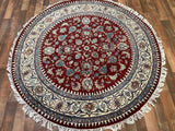 Indian Rug Hand Knotted Oriental Rug Fine Kashan 5'1x5'1
