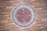 Indian Rug Hand Knotted Oriental Rug Fine Kashan 5'1x5'1