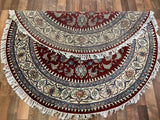 Indian Rug Hand Knotted Oriental Rug Fine Kashan 5'1x5'1
