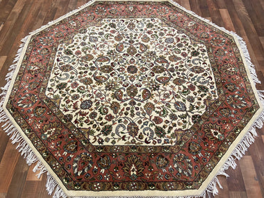 Indian Rug Hand Knotted Oriental Rug Fine Kashan 6'0x6'2
