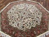 Indian Rug Hand Knotted Oriental Rug Fine Kashan 6'0x6'2