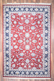 Indian Rug Hand Knotted Oriental Rug Fine Kashan 6'0x9'2