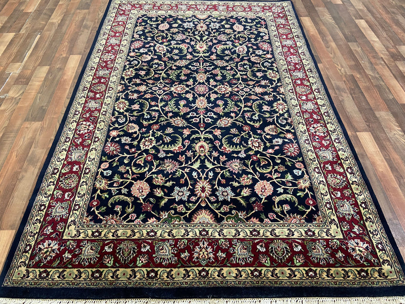 Indian Rug Hand Knotted Oriental Rug Fine Kashan 8'5x5'6