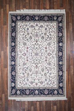 Indian Rug Hand Knotted Oriental Rug Fine Kashan 8'9x5'6