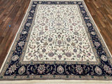 Indian Rug Hand Knotted Oriental Rug Fine Kashan 8'9x5'6