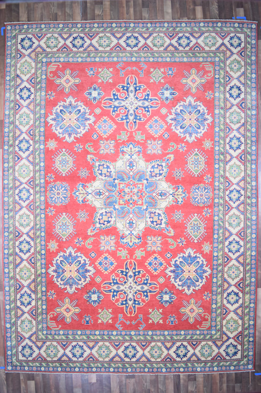 Indian Rug Hand Knotted Oriental Rug Fine Kazak 13'7x9'10