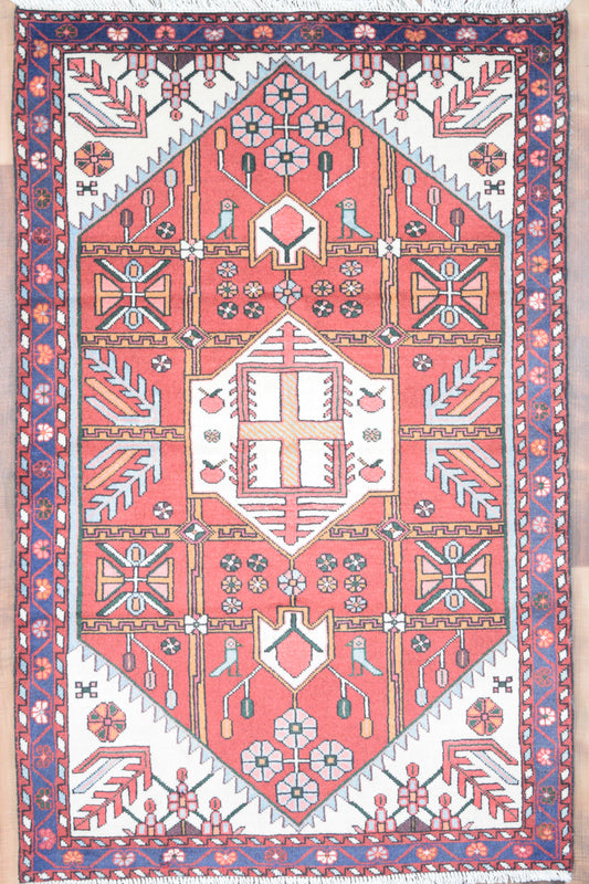 Indian Rug Hand Knotted Oriental Rug Fine Kazak 3'5x5'5