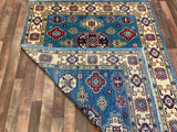 Indian Rug Hand Knotted Oriental Rug Fine Kazak 4'10x6'3