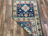 Indian Rug Hand Knotted Oriental Rug Fine Kazak 4'5x3'0