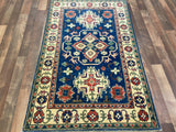 Indian Rug Hand Knotted Oriental Rug Fine Kazak 4'5x3'0