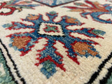 Indian Rug Hand Knotted Oriental Rug Fine Kazak 5'0x6'5