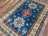 Indian Rug Hand Knotted Oriental Rug Fine Kazak 5'10x4'0