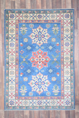 Indian Rug Hand Knotted Oriental Rug Fine Kazak 5'10x4'0