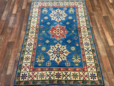 Indian Rug Hand Knotted Oriental Rug Fine Kazak 5'10x4'0