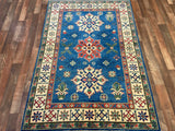 Indian Rug Hand Knotted Oriental Rug Fine Kazak 5'10x4'0