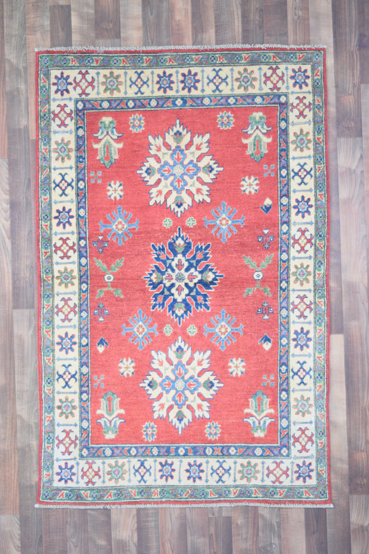 Indian Rug Hand Knotted Oriental Rug Fine Kazak 5'8x3'8
