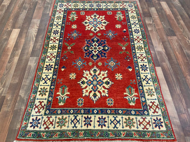 Indian Rug Hand Knotted Oriental Rug Fine Kazak 5'8x3'8