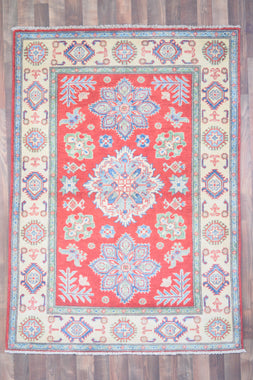 Indian Rug Hand Knotted Oriental Rug Fine Kazak 6'0x4'2