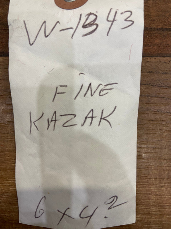 Indian Rug Hand Knotted Oriental Rug Fine Kazak 6'0x4'2