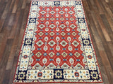 Indian Rug Hand Knotted Oriental Rug Fine Kazak 6'1x4'1
