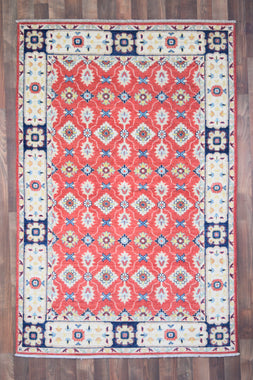 Indian Rug Hand Knotted Oriental Rug Fine Kazak 6'1x4'1