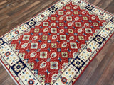 Indian Rug Hand Knotted Oriental Rug Fine Kazak 6'1x4'1