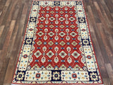 Indian Rug Hand Knotted Oriental Rug Fine Kazak 6'1x4'1