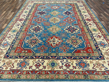 Indian Rug Hand Knotted Oriental Rug Fine Kazak 8'11x12'0