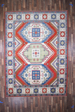 Indian Rug Hand Knotted Oriental Rug Fine Kazak 8'4x11'5