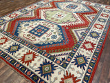 Indian Rug Hand Knotted Oriental Rug Fine Kazak 8'4x11'5