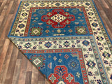 Indian Rug Hand Knotted Oriental Rug Fine Kazak 9'2x6'3