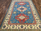 Indian Rug Hand Knotted Oriental Rug Fine Kazak 9'2x6'3