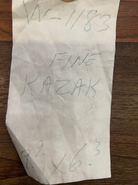 Indian Rug Hand Knotted Oriental Rug Fine Kazak 9'2x6'3