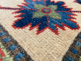 Indian Rug Hand Knotted Oriental Rug Fine Kazak 9'2x6'3