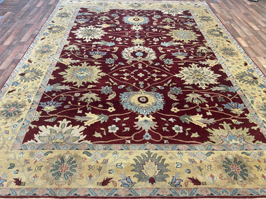 Indian Rug Hand Knotted Oriental Rug Fine Mahal 12'0x9'2