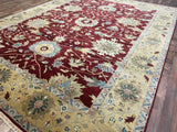 Indian Rug Hand Knotted Oriental Rug Fine Mahal 12'0x9'2
