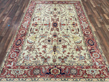 Indian Rug Hand Knotted Oriental Rug Fine Mahal 8'10x6'0