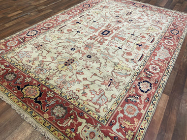 Indian Rug Hand Knotted Oriental Rug Fine Mahal 8'10x6'0