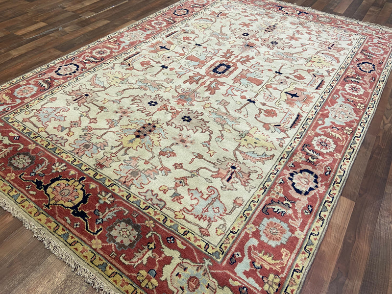 Indian Rug Hand Knotted Oriental Rug Fine Mahal 8'10x6'0