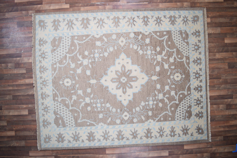 Indian Rug Hand Knotted Oriental Rug Fine Modern 7'10x9'9