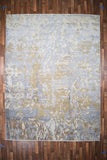 Indian Rug Hand Knotted Oriental Rug Fine Modern With Silk 9'0x11'10