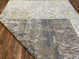 Indian Rug Hand Knotted Oriental Rug Fine Modern With Silk 9'0x11'10