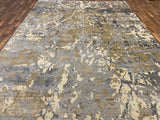 Indian Rug Hand Knotted Oriental Rug Fine Modern With Silk 9'0x11'10