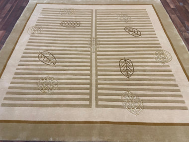 Indian Rug Hand Knotted Oriental Rug Fine Nepali With SIlk 7'6x7'1