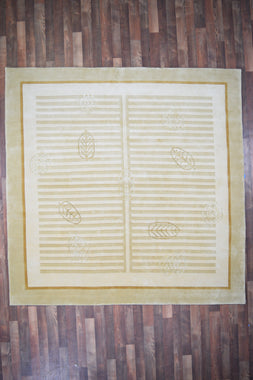 Indian Rug Hand Knotted Oriental Rug Fine Nepali With SIlk 7'6x7'1